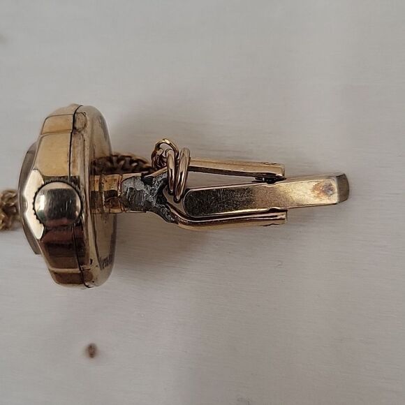 Baylor Swiss Watch Cufflinks Vintage 12K Gold Filled Formal Evening Vintage - Picture 9 of 14